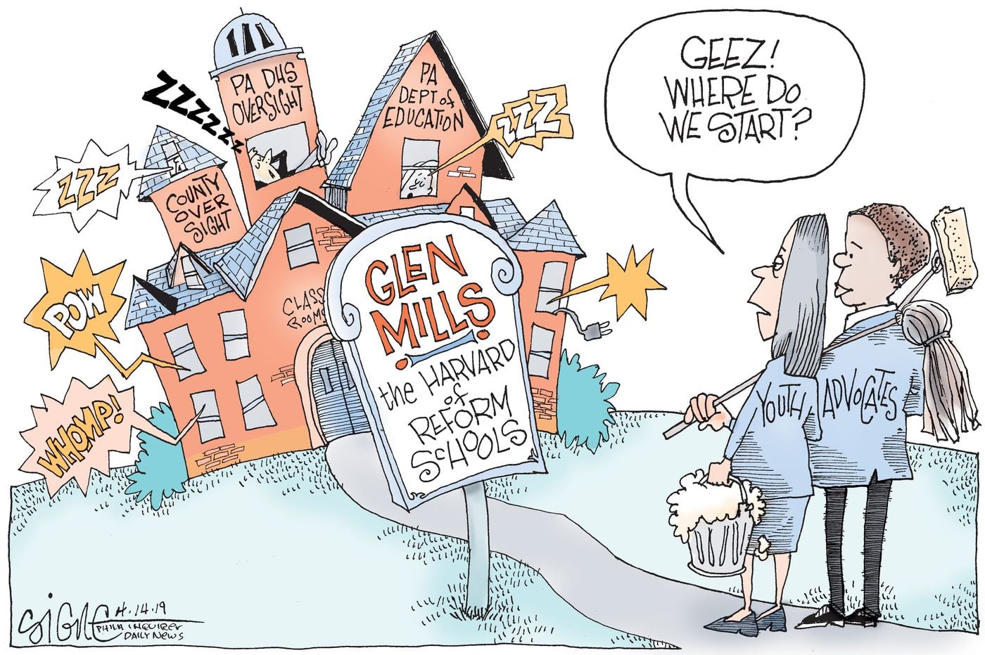 Political Cartoon: Glen Mills clean up